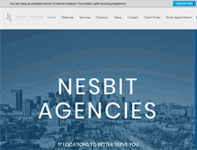 Tablet Screenshot of nesbitagencies.com